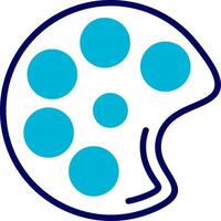 Paint Palette Blue Mixed Icon vector