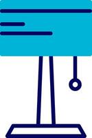 Desk Lamp Blue Mixed Icon vector