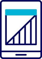 Color Contrast Blue Mixed Icon vector