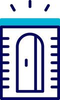 Pencil Sharpener Blue Mixed Icon vector