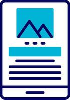 Flat Design Blue Mixed Icon vector
