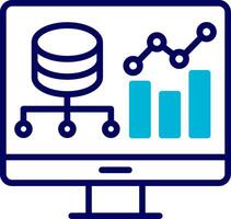 Data Driven Blue Mixed Icon vector
