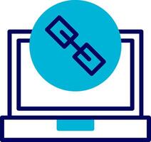 Link Blue Mixed Icon vector