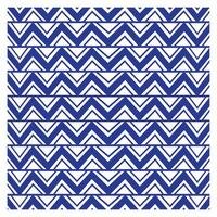 Blue and White Triangle Tribal Pattern vector