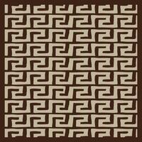 Brown Greek Key Geometric Pattern vector