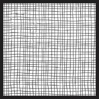 Monochrome Grid Hand-Drawn Pattern vector