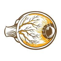 Retina illustration designed in vintage style vector