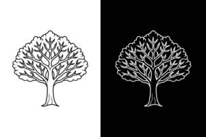 Customizable Tree Icon Template. Editable Symbol in Black and White vector