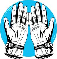 A sketchy illustration of cowboy gloves vector