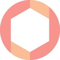Minimalist Hexagon Graphic in Soft Colors vector