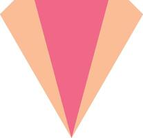 Geometric Pink and Peach Shape Design vector
