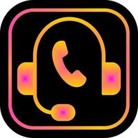 Support Hotline Icon Design vector