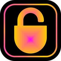 Open Lock Icon Design vector