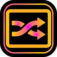 Shuffle Tracks Button Icon Design vector