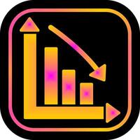 Chart Down Icon Design vector