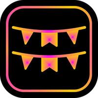 Bunting Flags Icon Design vector