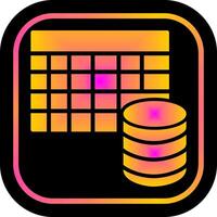 Table Data Icon Design vector