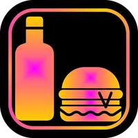Wine and Food Pairing Icon Design vector