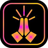 Folded Hands Icon Design vector