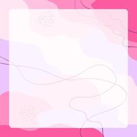 Colorful Abstract Square Background with Curved Lines in Pastel and Vibrant Tones. Geometric Memphis Pattern in Minimalist Doodle Style vector