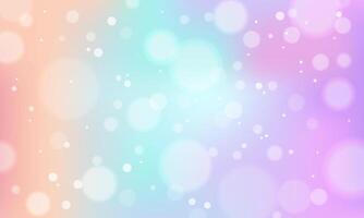 Soft pastel bokeh background with gradient colors in pink, blue, and purple tones. Abstract light overlay with circular light spots. Template for design, wallpaper, banner, and greeting card. vector