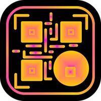 QR Code Encryption Icon Design vector