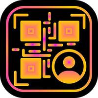 QR Code Contact Icon Design vector