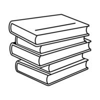 A stack of books isolated vector
