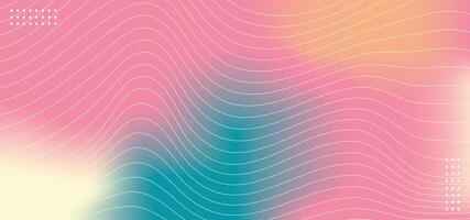Light multicolor pastel color with curved lines. Abstract illustration background with curved lines and gradient. illustration vector