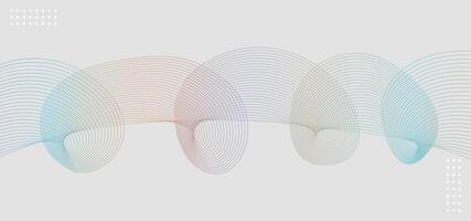 Waves blend gradient multicolor lines with blend effect. Twisted Ribbon background, frequency soundwave curve , Technology geometric Isolated on gray background. vector