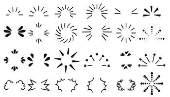 A set of different shapes and patterns vector