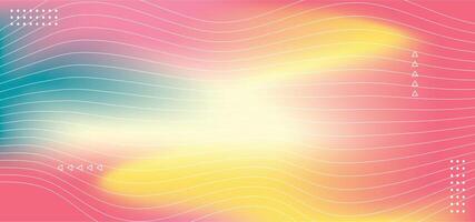 Abstract background with wavy lines and colors vector
