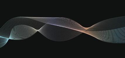 Abstract wave background with lines and curves.Undulate gradient multicolor lines with blend effect. vector