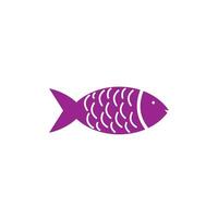 Fish icon illustration element design isolated on white background. Eps 10. silhouette design elements with a nature theme. icon symbol animal water in purple and white vector