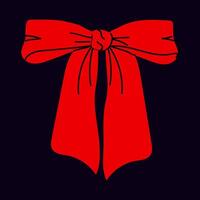 Stunning bright red bow on a dark background showcasing elegance and simplicity vector