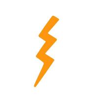 Bright orange lightning bolt design for modern graphics and illustrations vector