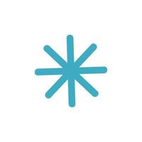 Unique blue design with star-like shape and clean lines for modern graphics vector