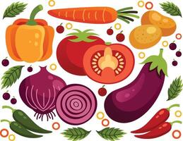Vegetables Elements Illustration vector