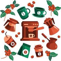 Coffee Elements Illustration vector