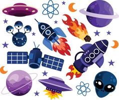 Space Objects Illustration vector