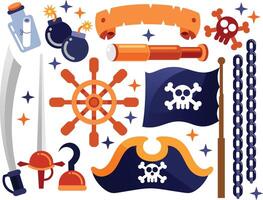 Pirates Elements Illustration vector