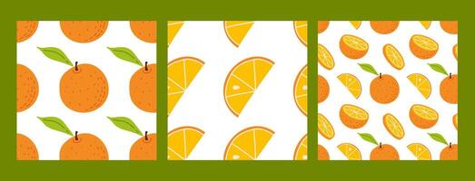 Colorful patterns of oranges and lemons on a white background showcasing their fresh appeal vector
