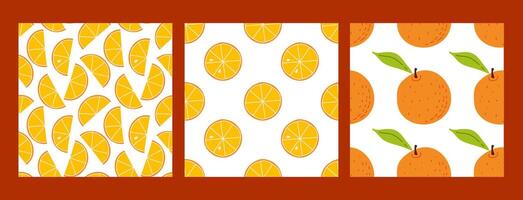 Colorful citrus patterns featuring oranges and lemons on a vibrant background vector