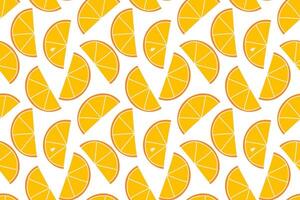 Fresh orange slices pattern on a bright white background for vibrant summer decor vector