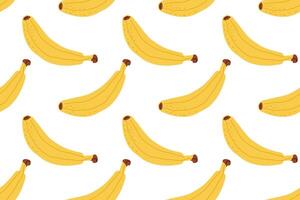 A vibrant pattern of bananas on a clean white background ideal for kitchen decor and design projects vector