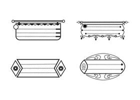 Four different types of frames and labels vector