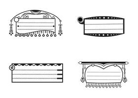 Name title clipart design black and white vector