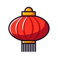 Charming Chinese New Year lanterns are perfect as icons vector