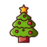 A Christmas tree with cute bright colors is suitable to be used as an icon vector