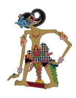 Antasena wayang puppet, indonesian puppet shadow show, illustration style. vector